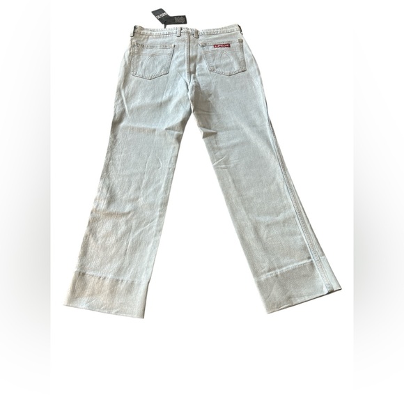 Johnny Was Sassoon Sancere Straight Leg Jean In Silver Metallic Size 30 - Picture 3 of 10